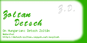 zoltan detsch business card